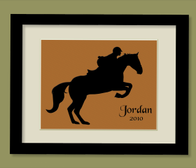 Custom Equestrian Silhouette - Layered Paper Art